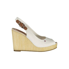 Sandalia de algodón blanca Tommy Hilfiger