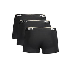 Pack de calzoncillos bóxer de algodón negro para hombre de Hugo Boss