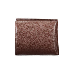 Cartera plegable elegante de cuero marrón de Tommy Hilfiger
