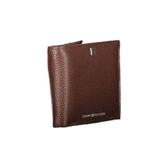 Cartera plegable elegante de cuero marrón de Tommy Hilfiger