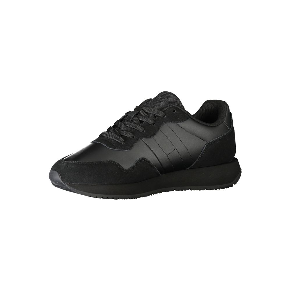 Zapatillas Tommy Hilfiger de cuero negro para hombre