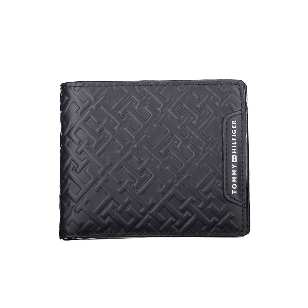Cartera de cuero azul Tommy Hilfiger para hombre