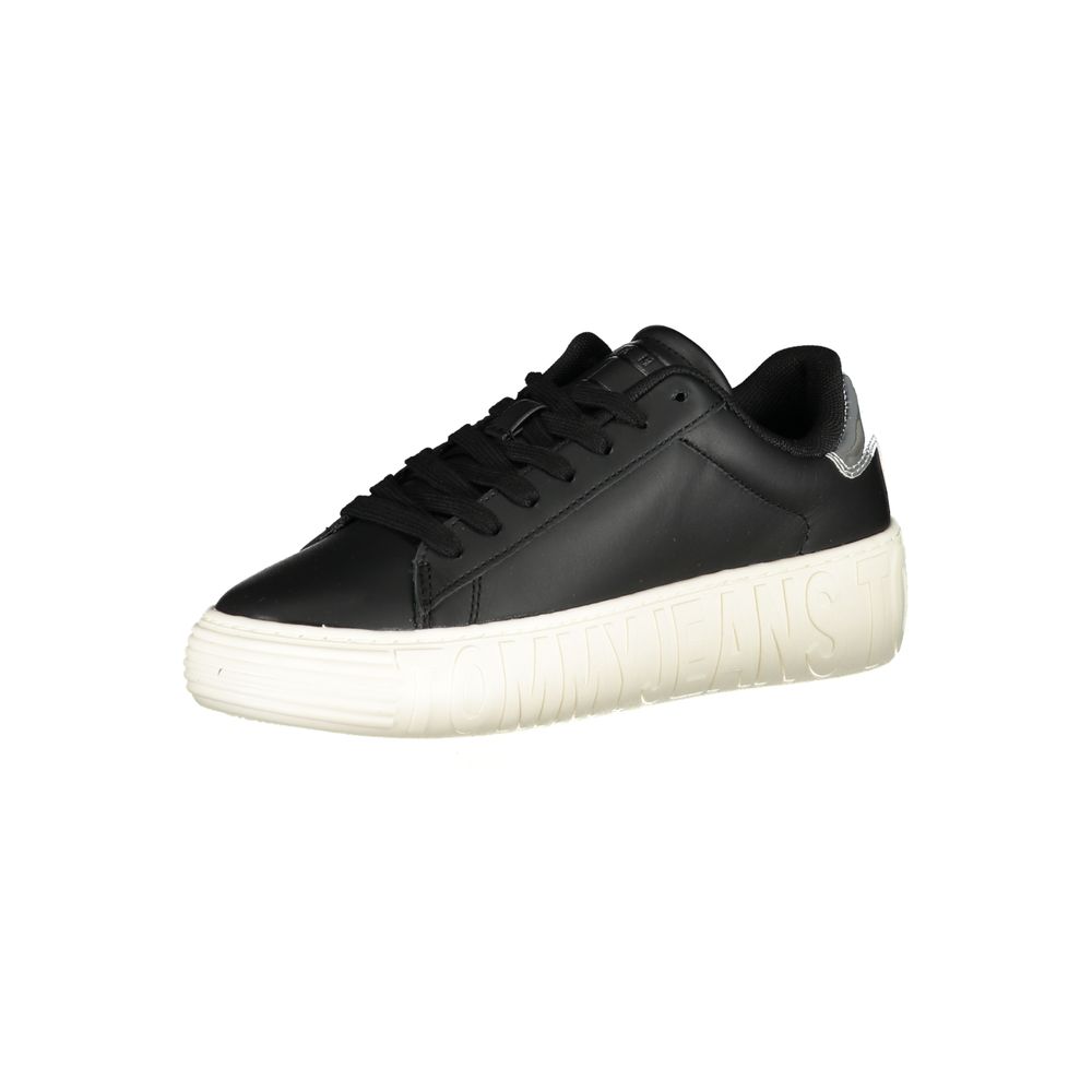 Zapatillas Tommy Hilfiger de piel negra para mujer