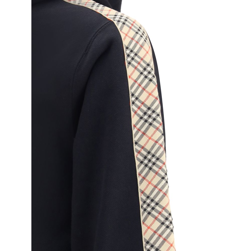 Sudadera con capucha y ribete de cuadros de Burberry