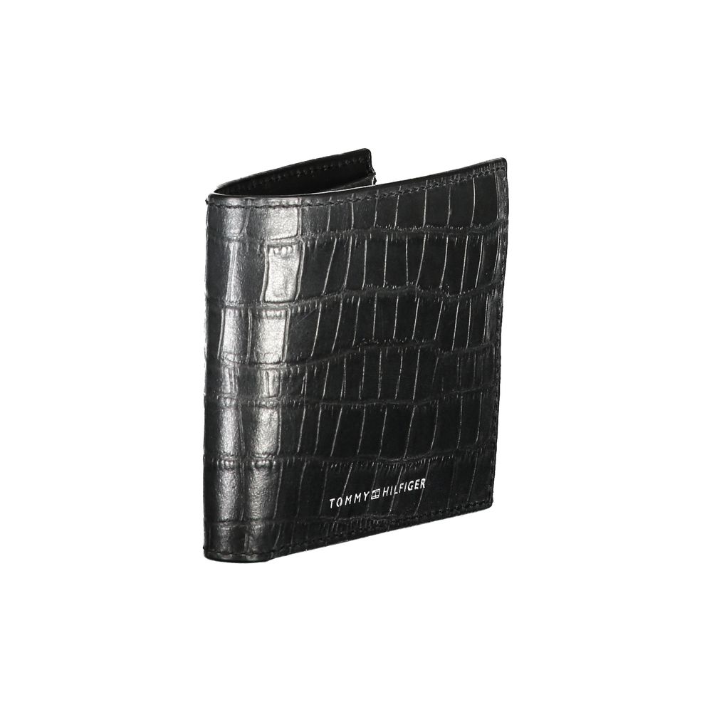 Cartera de cuero negra Tommy Hilfiger