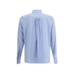 Camisa de rayas con plastrón y volantes de Valentino