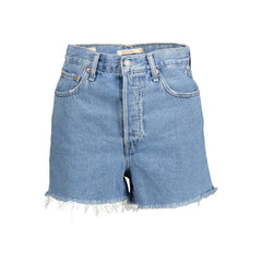 Pantalón corto Levi's de algodón azul claro para mujer