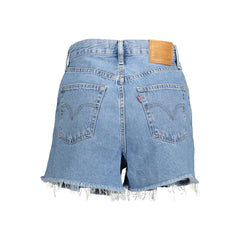 Pantalón corto Levi's de algodón azul claro para mujer