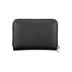 Cartera elegante negra con cremallera y múltiples compartimentos de Tommy Hilfiger