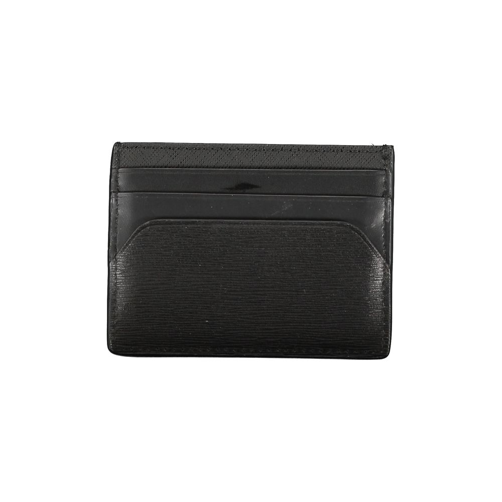 Cartera de cuero negra Tommy Hilfiger