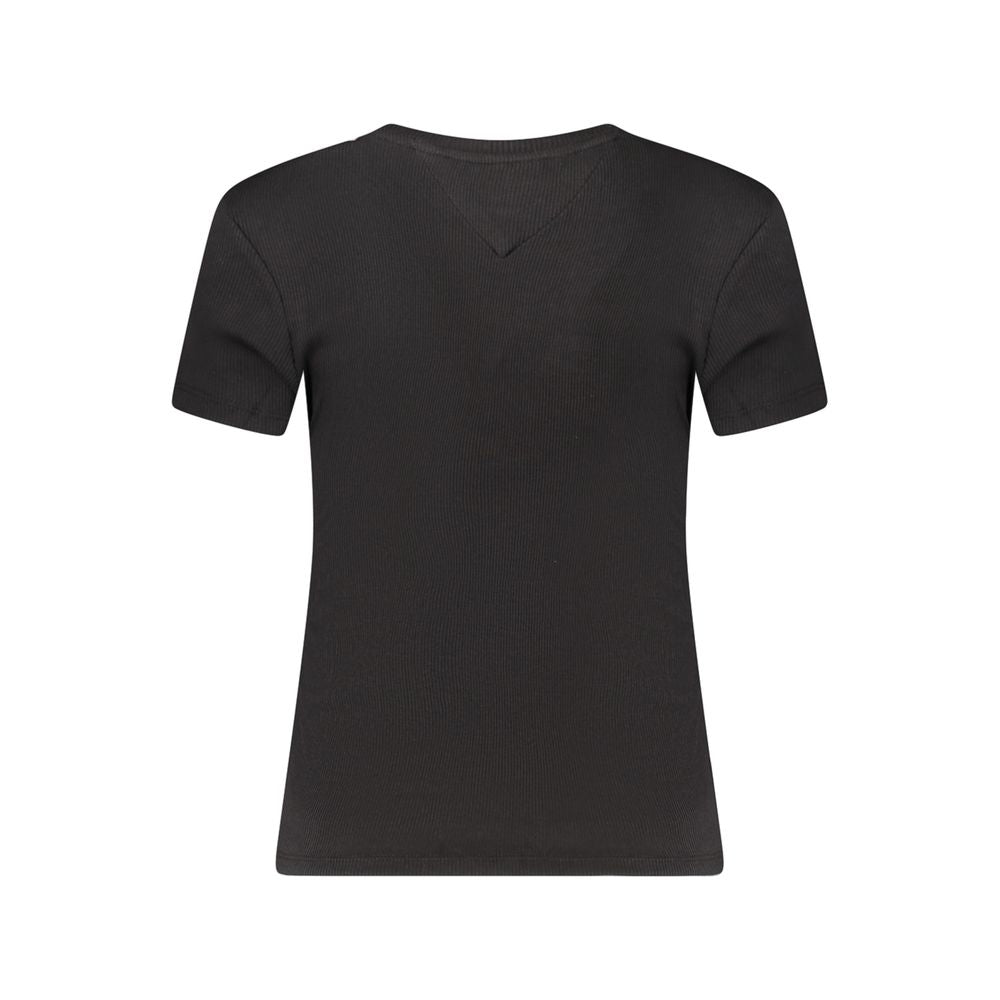 Camisetas y tops de algodón negros de Tommy Hilfiger