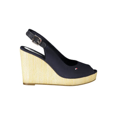 Sandalia de algodón azul Tommy Hilfiger