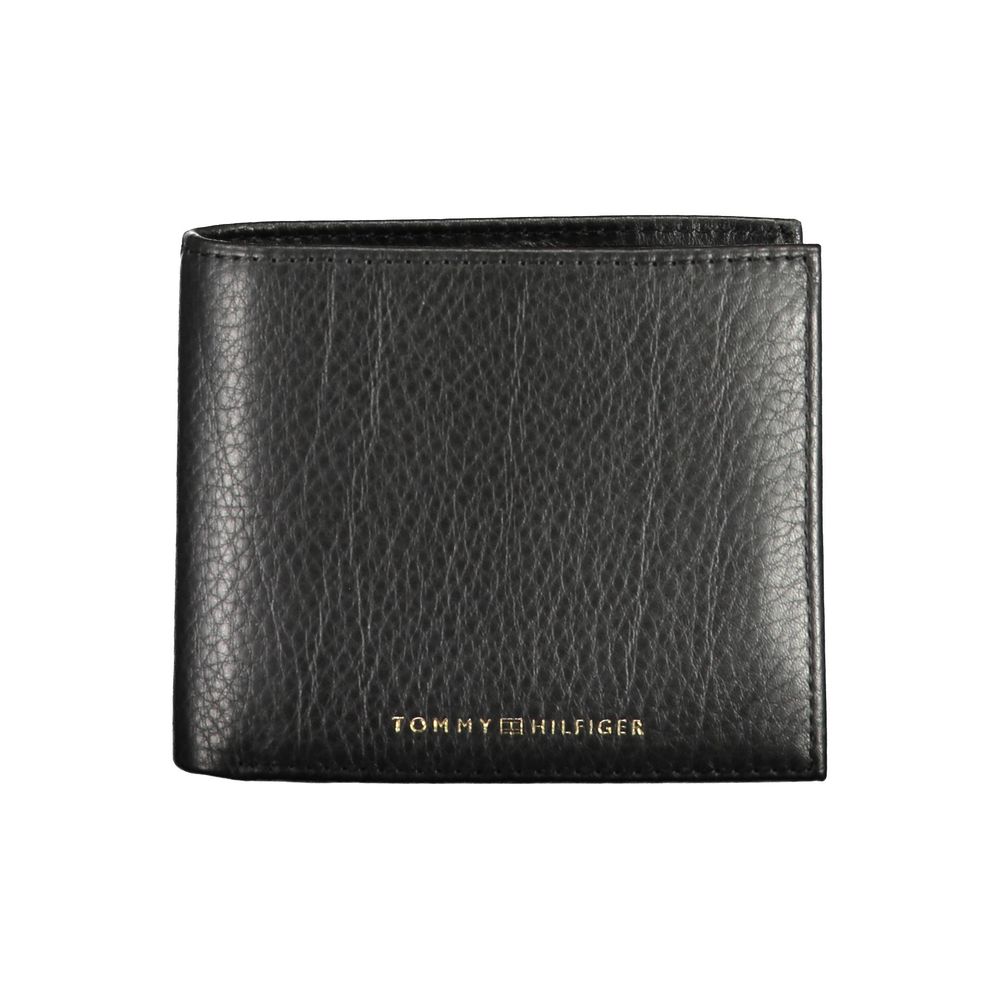 Cartera de cuero negra Tommy Hilfiger