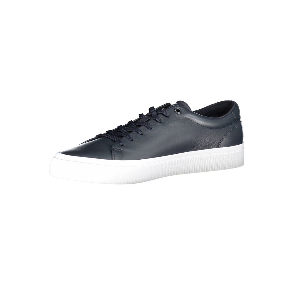 Zapatillas Tommy Hilfiger de cuero azul para hombre