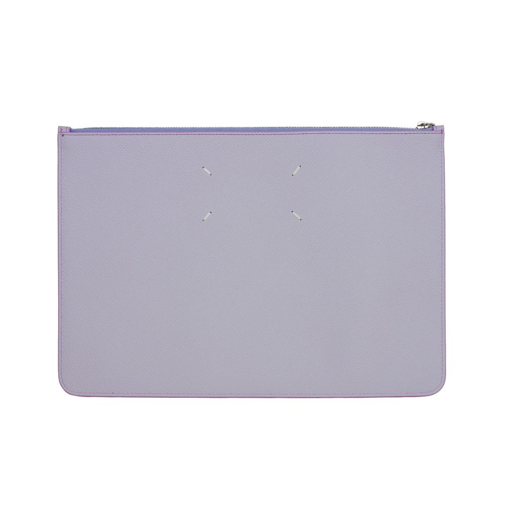 Bolso de mano de piel de becerro morada de Maison Margiela
