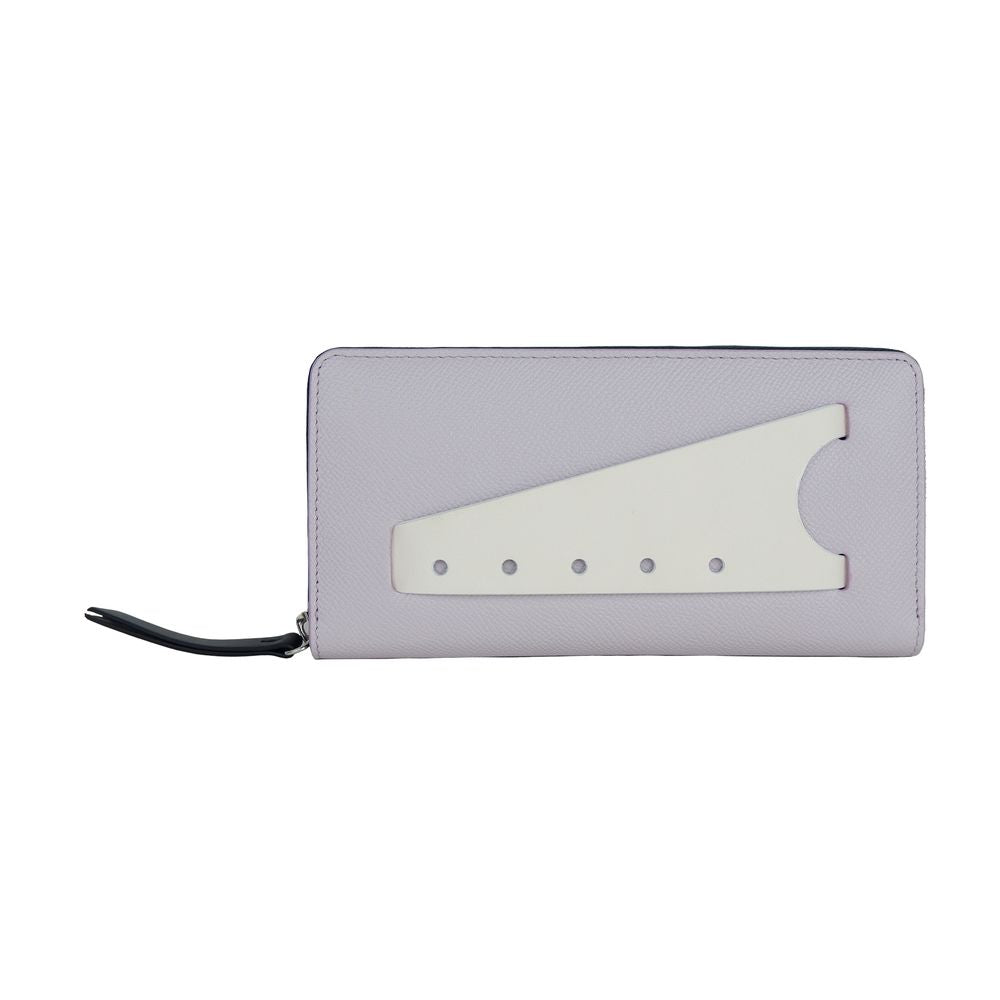 Cartera de piel de becerro morada de Maison Margiela