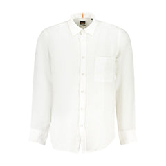 Camisa de lino blanca Hugo Boss para hombre
