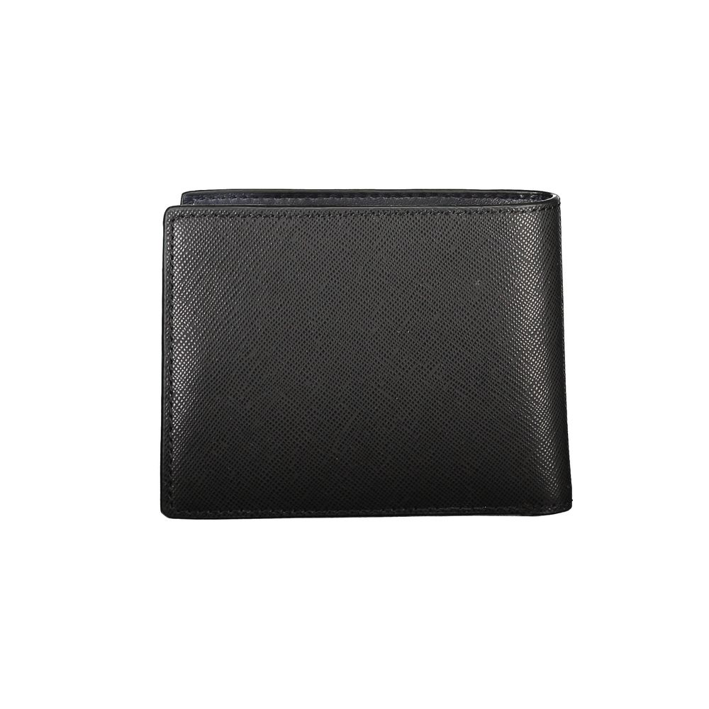 Cartera de cuero negra Tommy Hilfiger