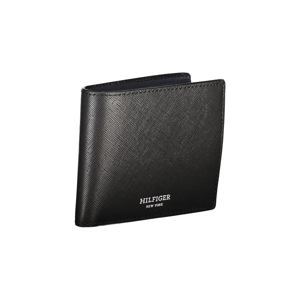 Cartera de cuero negra Tommy Hilfiger
