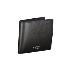 Cartera de cuero negra Tommy Hilfiger