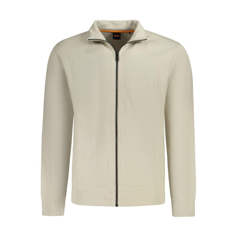 Suéter de algodón beige de Hugo Boss