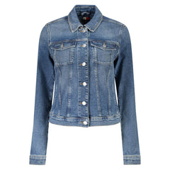 Chaqueta de algodón azul Tommy Hilfiger para mujer