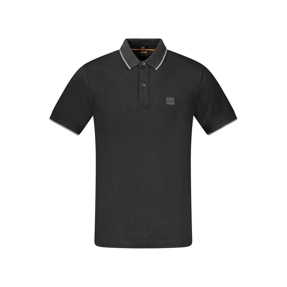 Polo de algodón negro de Hugo Boss