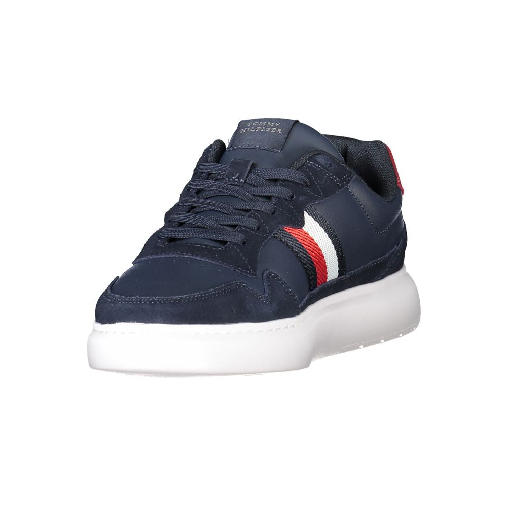 Zapatillas Tommy Hilfiger de cuero azul para hombre