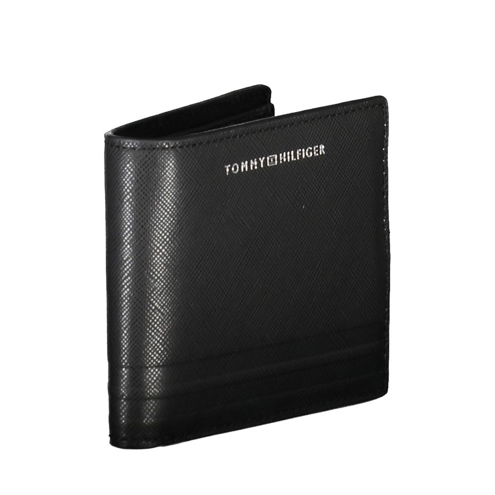 Cartera de cuero negra para hombre de Tommy Hilfiger