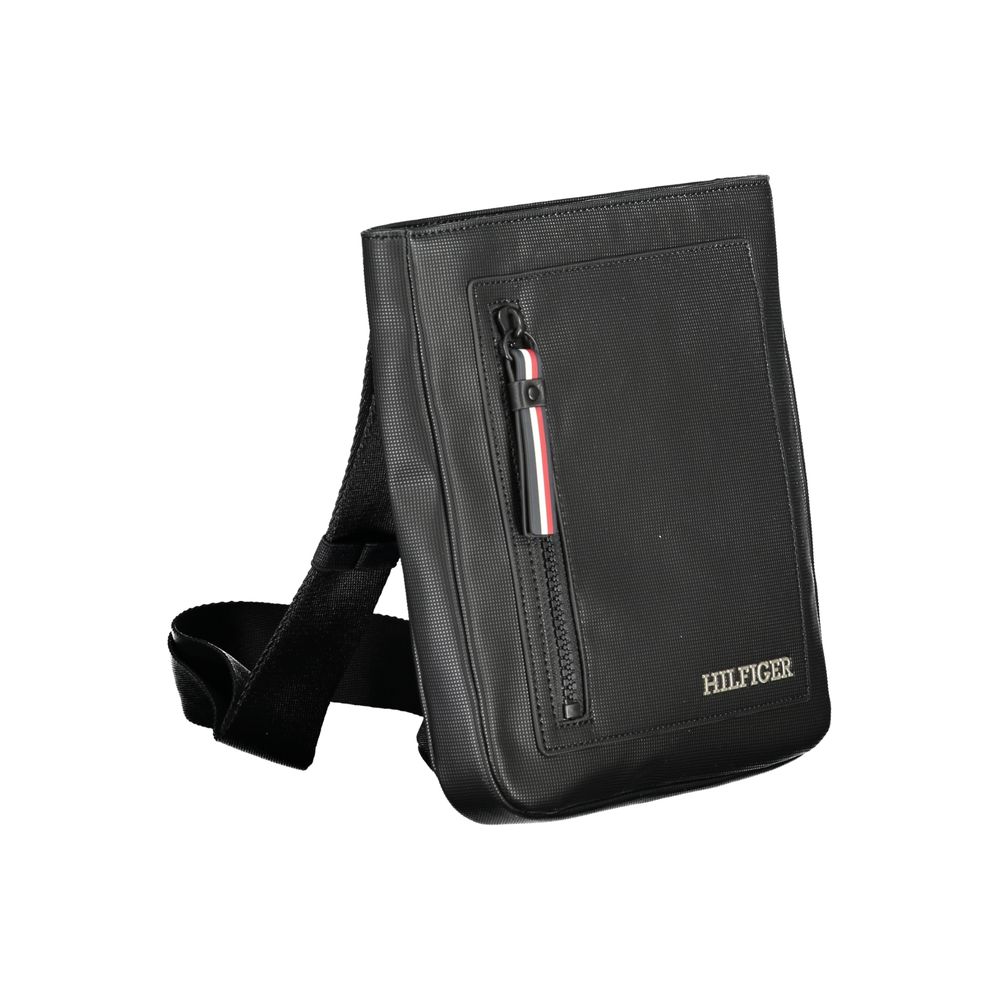 Bolso de hombro de polietileno negro Tommy Hilfiger
