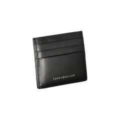Tarjetero Tommy Hilfiger Chic de piel negra con detalles en contraste