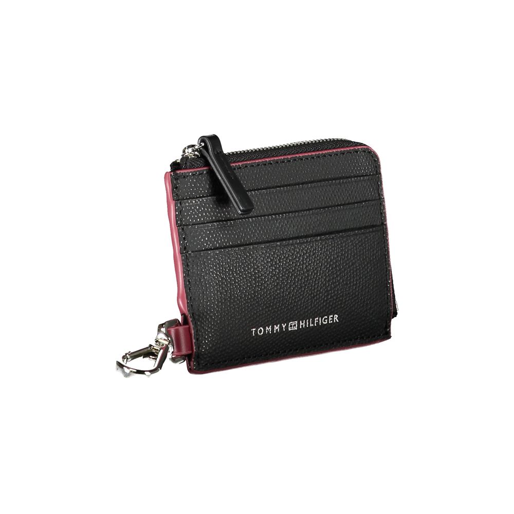 Tarjetero de piel Tommy Hilfiger Chic con mosquetón