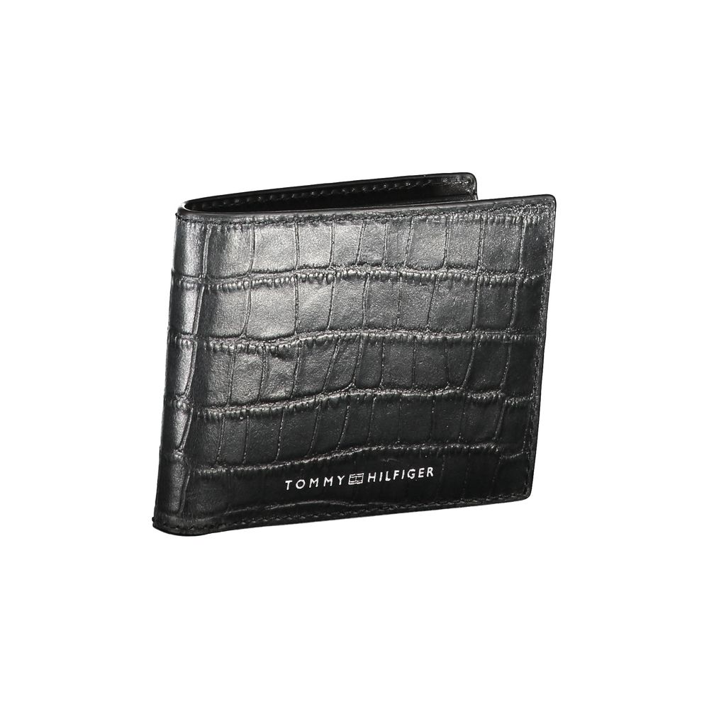 Cartera de cuero negra Tommy Hilfiger