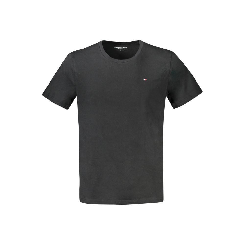Camiseta de algodón negra Tommy Hilfiger para hombre