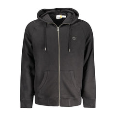 Suéter Timberland de algodón negro para hombre con bolsillos centrales y cremallera