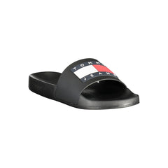 Sandalia Tommy Hilfiger de polietileno negra para mujer