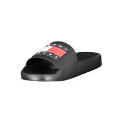 Sandalia Tommy Hilfiger de polietileno negra para mujer