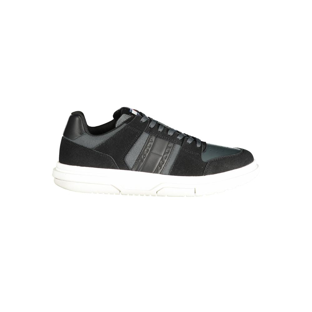 Zapatillas Tommy Hilfiger de cuero negro para hombre