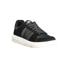 Zapatillas Tommy Hilfiger de cuero negro para hombre