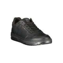 Zapatillas Tommy Hilfiger de cuero negro para hombre