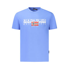 Camiseta de algodón azul Napapijri para hombre