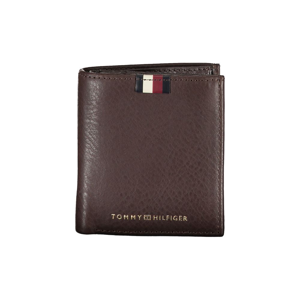 Cartera de cuero marrón de Tommy Hilfiger
