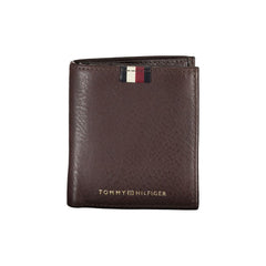 Cartera de cuero marrón de Tommy Hilfiger