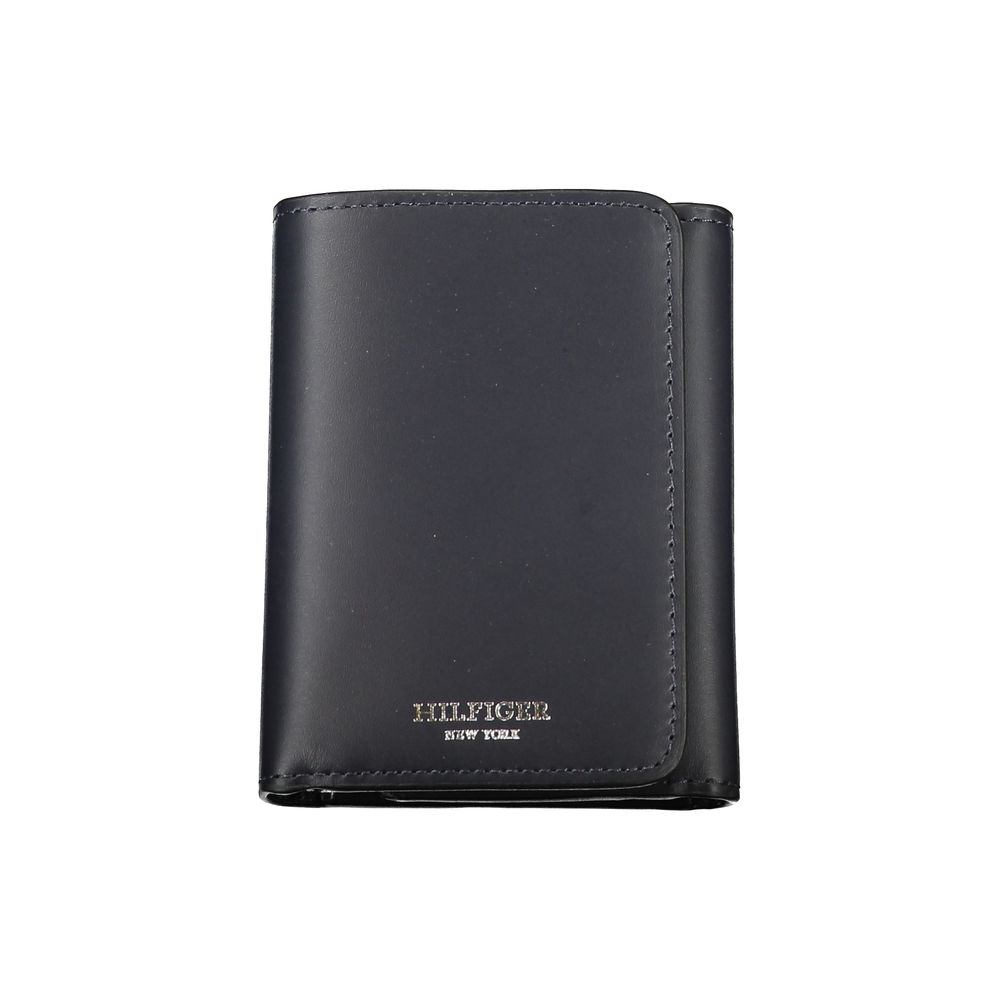 Cartera elegante de cuero azul Tommy Hilfiger para hombre