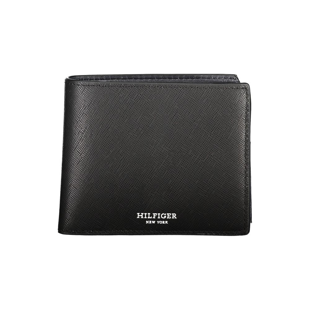 Cartera de cuero negra Tommy Hilfiger