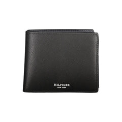 Cartera de cuero negra Tommy Hilfiger