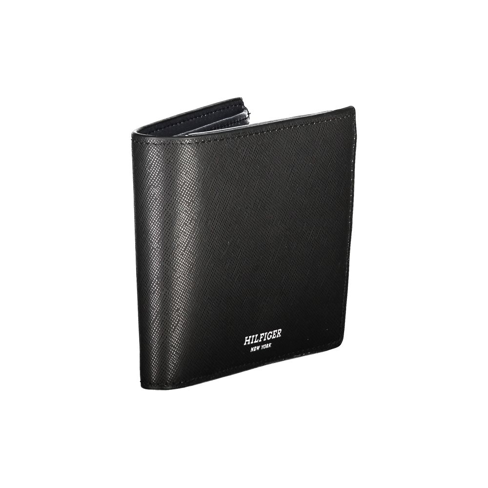 Cartera de cuero negra Tommy Hilfiger