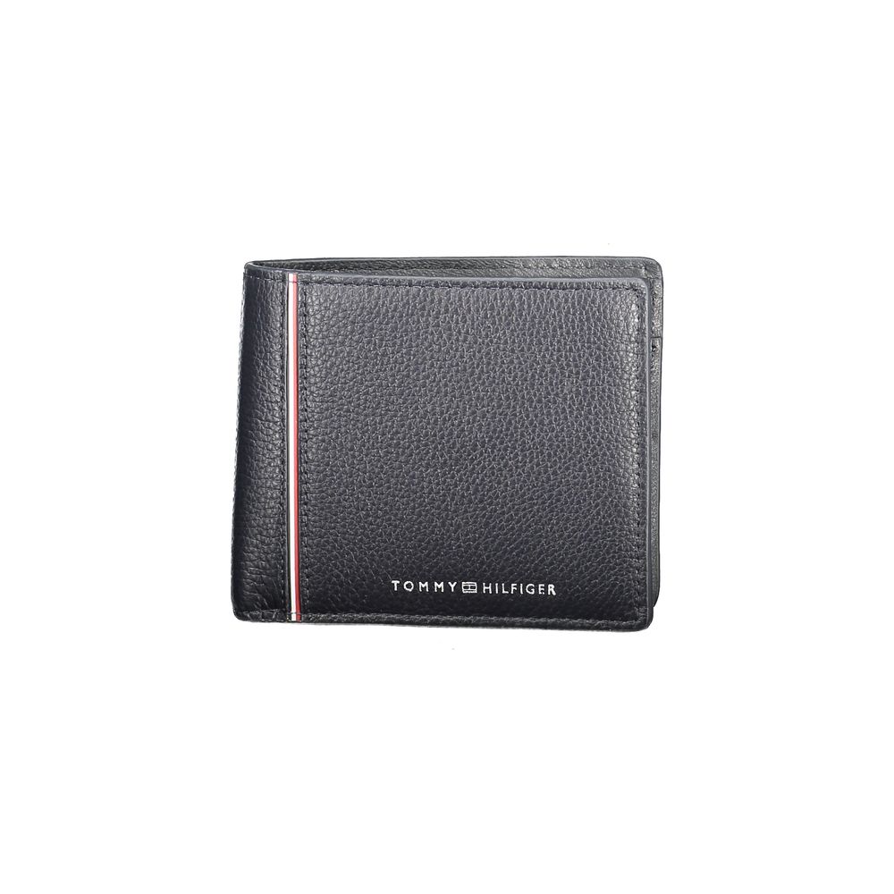 Cartera de cuero azul Tommy Hilfiger para hombre