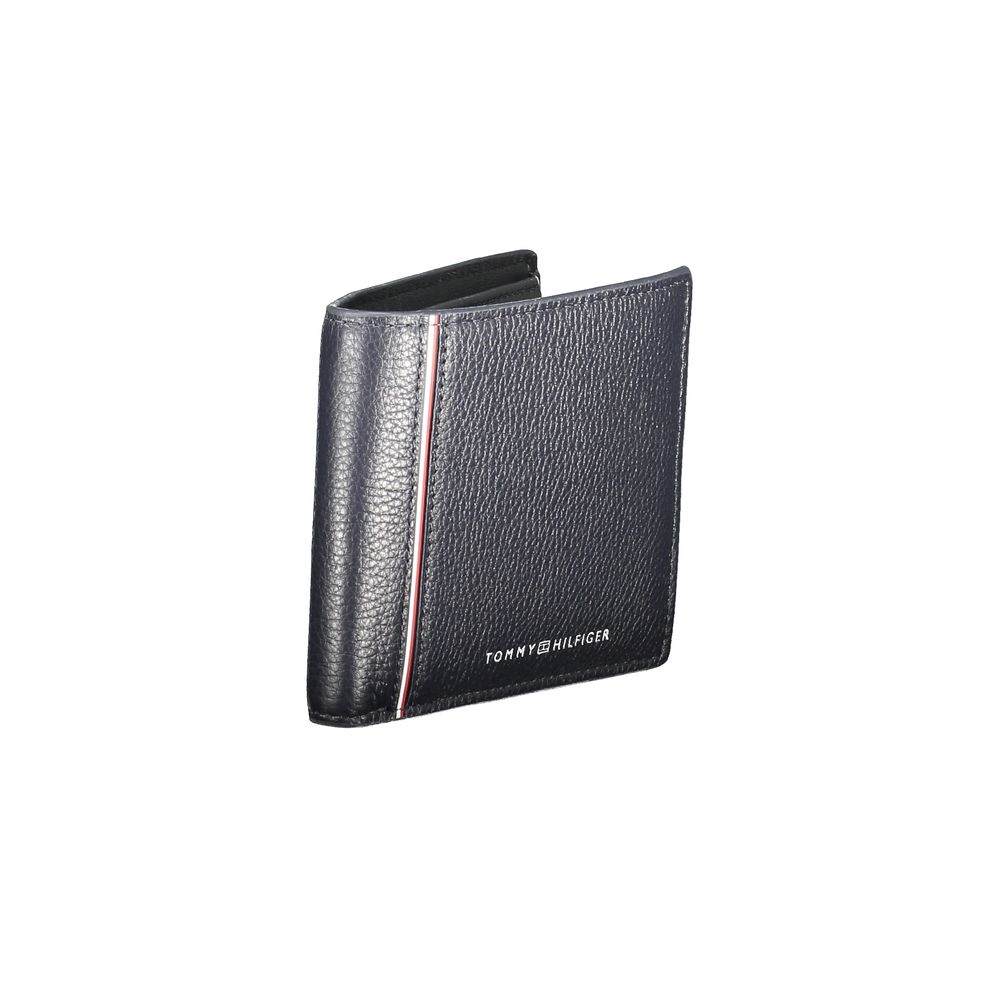 Cartera de cuero azul Tommy Hilfiger para hombre