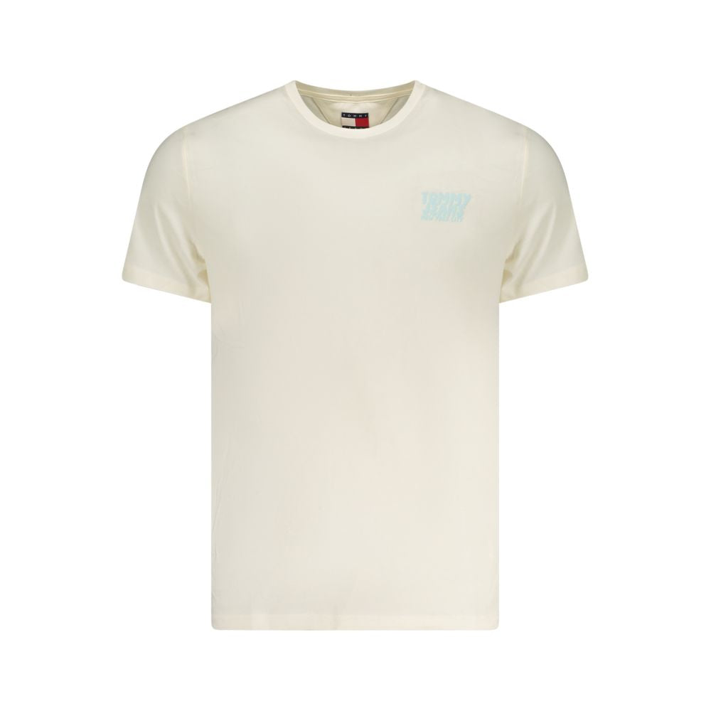 Camiseta de algodón beige para hombre de Tommy Hilfiger